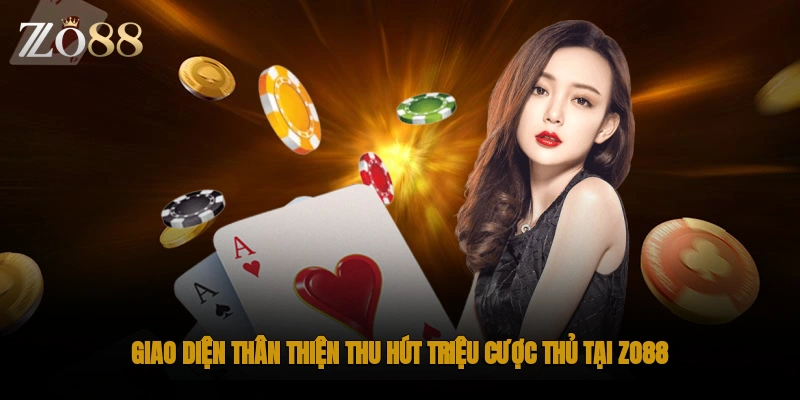 Giao diện thân thiện thu hút triệu cược thủ tại ZO88