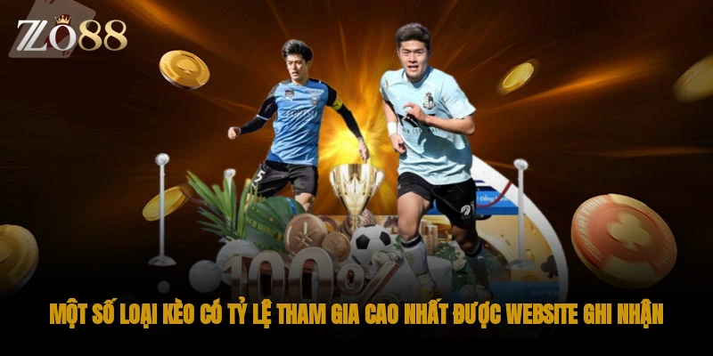 Một số loại kèo có tỷ lệ tham gia cao nhất được website ghi nhận